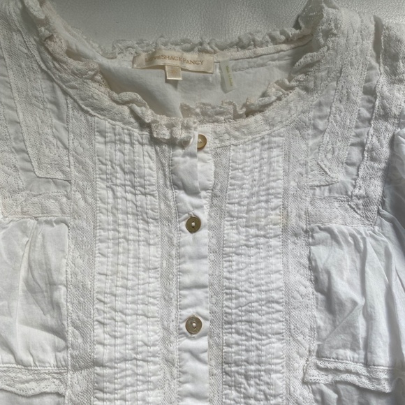 LoveShackFancy White Ruffled Blouse - Picture 3 of 4